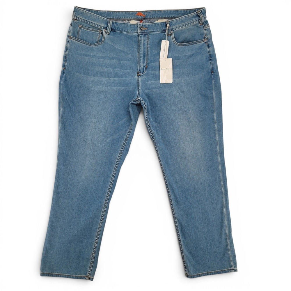 Tommy Bahama Mens 46x32 Boracay Jeans Blue Stretch Denim Straight Comfort NWT‎